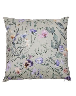 Pudebetræk med blomster Viola 1-pak Grøn