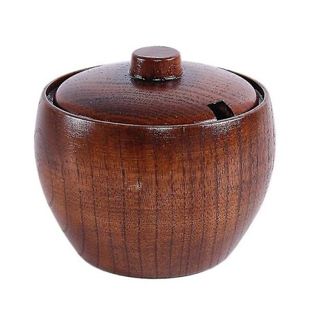 Kryddburk i Massivt Trä, Japansk Stil, Med Lock, Köksredskap