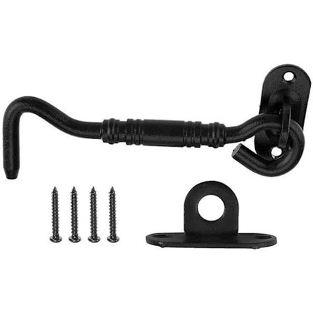 1 x Rustikk Svart Smijern Vintage Dørlås,