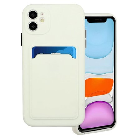Card Holder Suojakuori For iPhone 12 / 12 Pro - Valkoinen