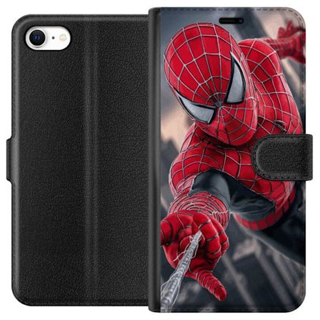 Kompatibel Tegnebogsetui til Apple Apple iPhone 6 Dynamisk Spider-Man-illustration i action-perspektiv, superheltetema med bevægelsesenergi og cinema