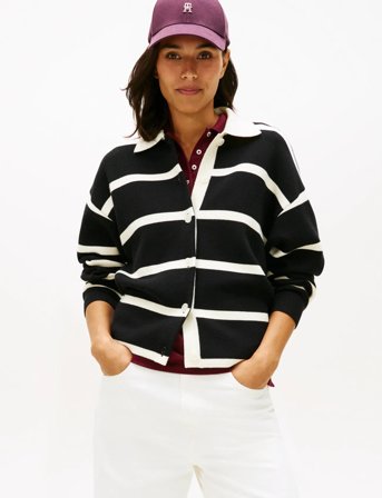 Tommy Hilfiger Mdrn Rugby Df Ovs Bd Ls Swt - Black - M