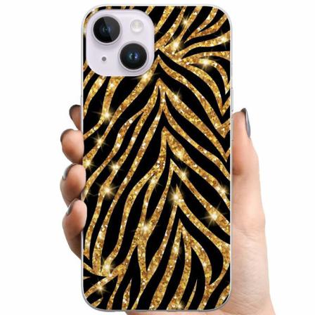 Apple Iphone 14 Tpu Mobilskal Gold & Glitter