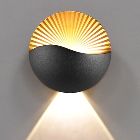 6W Kreativ LED Vegglampe Opp Ned Vegglampe Aluminium LED Veggvasker Vanntett IP65 Innendørs Utendørs for Soverom Stue Bad Korridor