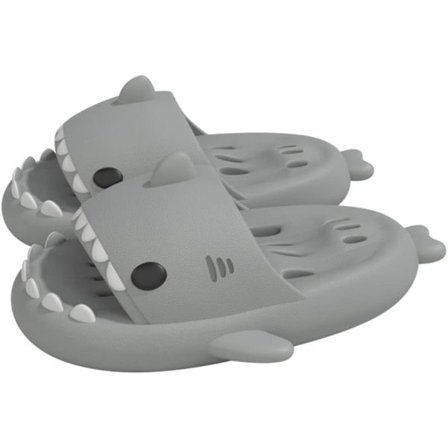 Shark Haj Tofflor, Lämplig för vuxna och barn Söt Tjock Sula Hajar Halkfria Tofflor Inomhus Duschtofflor Sandaler Shark Slippers