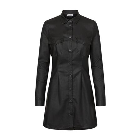 Noisy May, Nmlisa Coated Button Dress Zwart, Dames, Maat:S