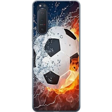 Kompatibelt Mobilskal till Sony Sony Xperia 5 II Fotboll Eld