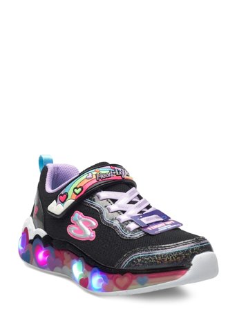Skechers Girls Eternal Heart Lights Ton Of Love - Black - 29