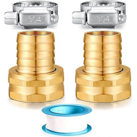 Solid messing haveslange reparationssæt med rustfri stål klemmer, han HYM