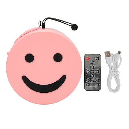 Mini Projektor 1080P HiFi Stereo Portabel Liten Projektor med Fjärrkontroll för USB Laptop för IOS för Android Telefon Rosa