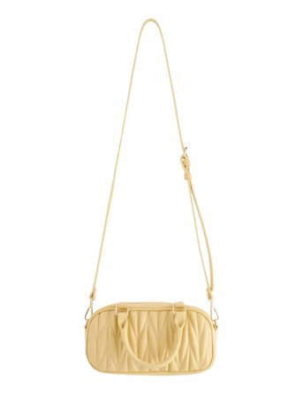 Lindex Bag Pleated Fran - Yellow - ONE SIZE