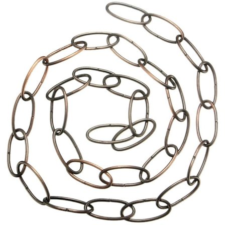 1M kraftig kjede for vintage pendellampe, lysekrone, rød bronse