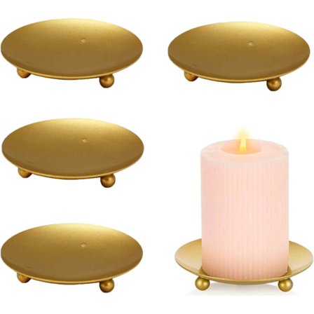 4 st 10 cm diameter ljusstake metallplatta ljusstakehållare