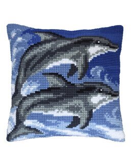 Broderikit Kudde Delfiner - Orchidea