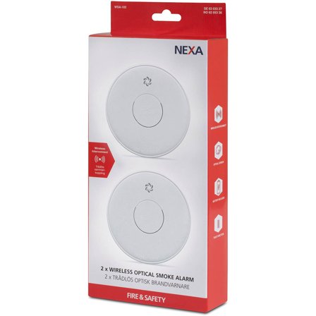 Nexa - Brannsikkerhet Brandvarnare WSA-102 Hvit