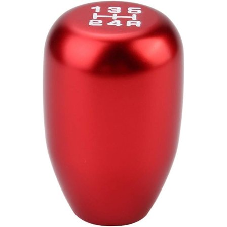 (röd) Växelspaksknopp, 5-växlad manuell växelspaksknopp med 3 adaptrar (8 mm/10 mm/12 mm)