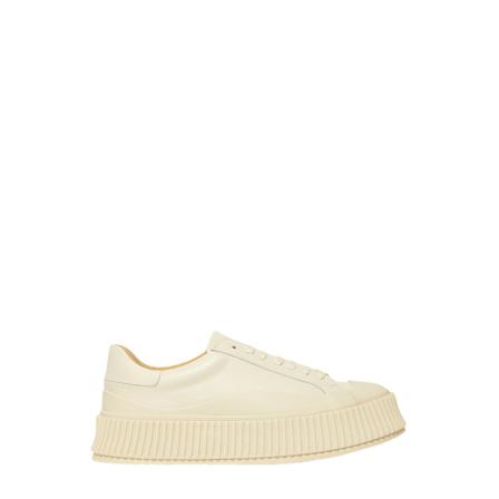 Jil Sander Ribbed-Sole Sneakers Hvid, Dame, Størrelse: 35 EU