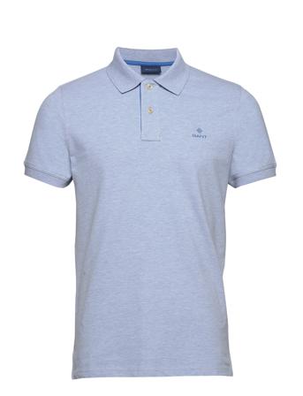 Contrast Collar Pique Ss Rugger Polos Short-sleeved Blå GANT