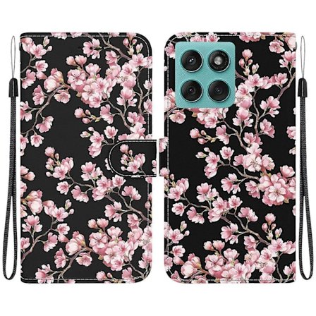 Motorola Edge 60 5G / 60 Fusion 5G lompakkokotelo, pudotussuoja, nahkainen suojakotelo, kuvioitu painatus