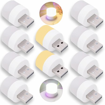 USB-yövalo 10 kpl Päivitetty USB-liitäntäinen LED-yövalo lasten makuuhuoneeseen, eteiseen, keittiöön, lastenhuoneeseen, asuntolaan, pehmeä valo, 