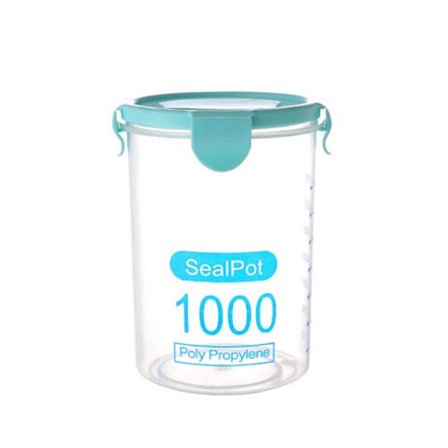 Köksgenomskinliga matförvaringsbehållare med lock i plast