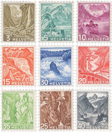 Schweiz 1936 - MICHEL 297-305 - Ubrugt