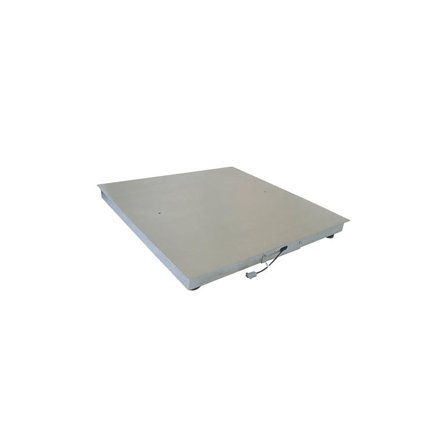 Golvvåg inkl. display, 3000 kg, viktdelning 1 kg, 1250x1250 mm, rostfri, typgodkänd