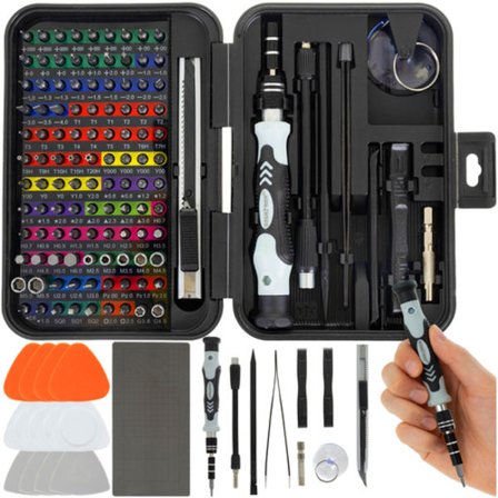 Præcisionsskruetrækkersæt, 133 dele, CRV-bits