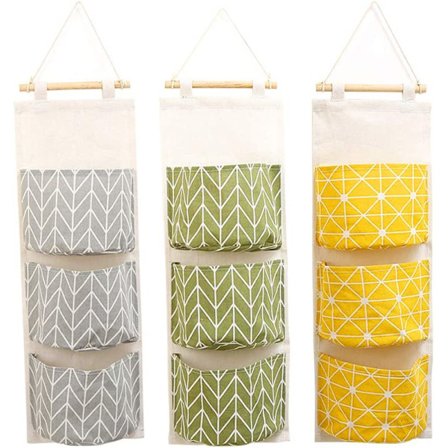 3 st väggförvaringspåsar, vattentäta över dörrförvaring