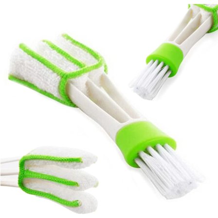 2 stk 2-i-1 ventilasjonsrenser og stiv børste rengjør raskt og forsiktig møbeltrekk og ventiler