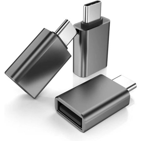 USB C till USB Adapter 3-pack, USB C Hane till USB A 3.0 Hona Adapter, Typ C Thunderbolt 4 OTG-omvandlare för Samsung S20 S21 S22 S23, Tab S8