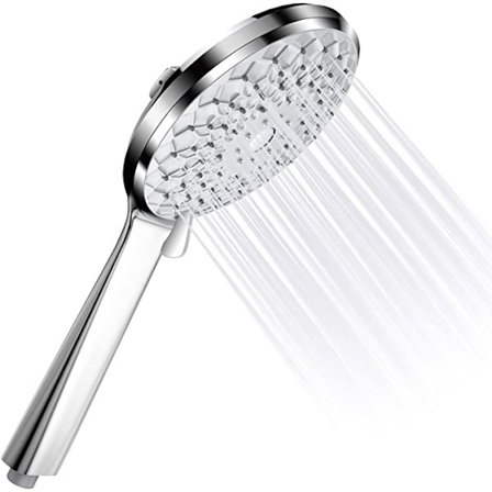 Hånddusj med spraypistol, dusjhoder 6 dysetyper, sølv