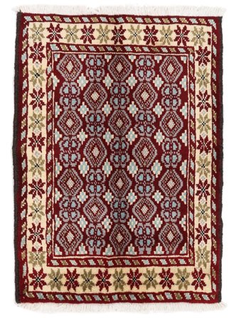 Beluch Tæppe Håndknyttet 64X88 Sort/Brun Persien/Iran