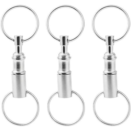 3 kpl Nopea irrotus avaimenperä irrotettava avaimenrengas kaksinkertainen