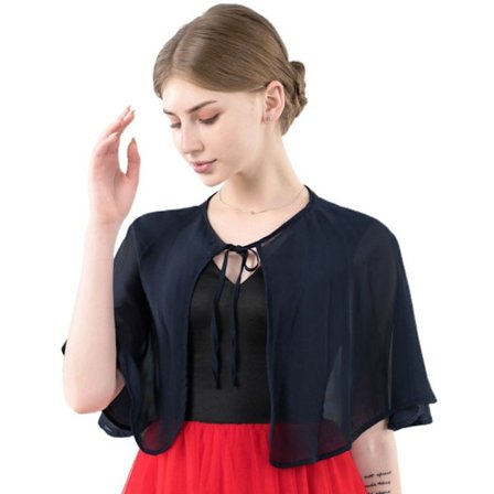 Blonde sjal Bryllup Cape NAVY BLÅ