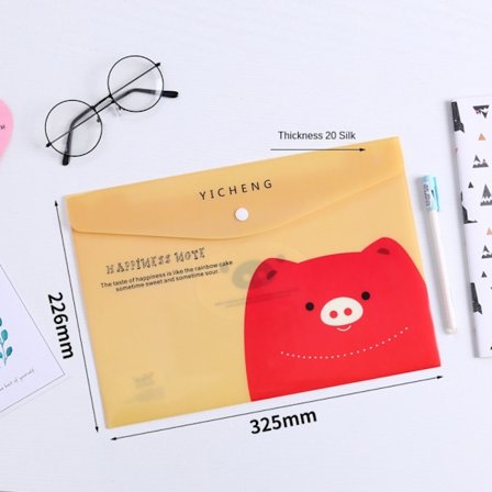 3st A4 Filväska Tecknad a4-mapp GUL TEKNISK TECKNAD