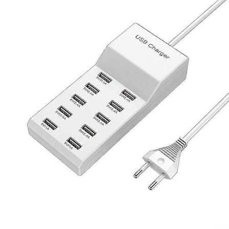 Multi-port oplader 5v-2.4a 10-port mobiltelefon multi-funktionel universal hurtig adapter