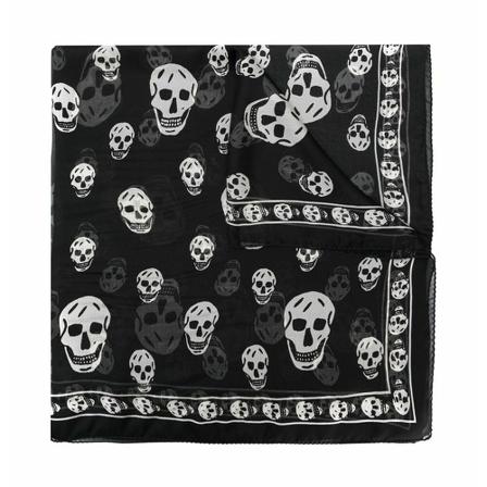 Alexander McQueen Silky Scarves svart, Herr Halsdukar, Herr, Storlek: ONE SIZE