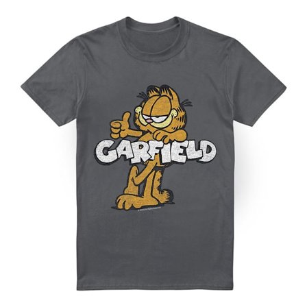 Garfield Herr Garf Retro T-Shirt L Kolgrå