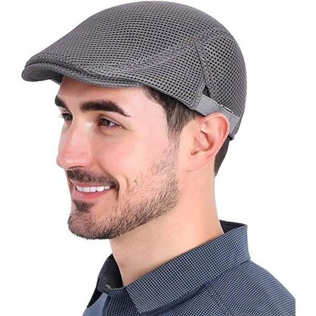 Sommerberet for menn, pustende, flat sommerberet for kvinner, for menn