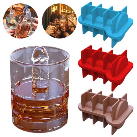 Rolig form Silikon isbitbricka med lock 3d blå