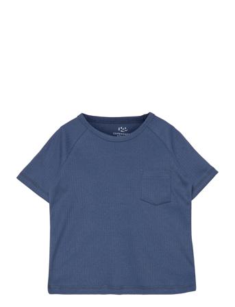 Rib Jersey T-Shirt W. Pockets Blue Copenhagen Colors