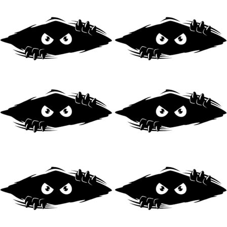 6 stk. bilklistermærker, store bilklistermærker, Monster Energy-klistermærker, bildekorationstilbehør, kreative kofangerklistermærker, 