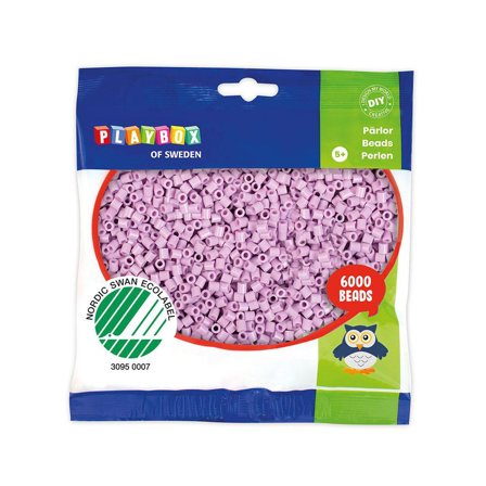 PLAYBOX Rörpärlor pastelllila 6000/fp - Lyreco - Skola och förskola - Hobbymaterial - Nabbipärlor - Rörpärlor