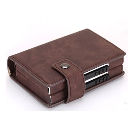 Praktiskt Kraftfull Korthållare från Jensen i Aluminium Pu-Läder