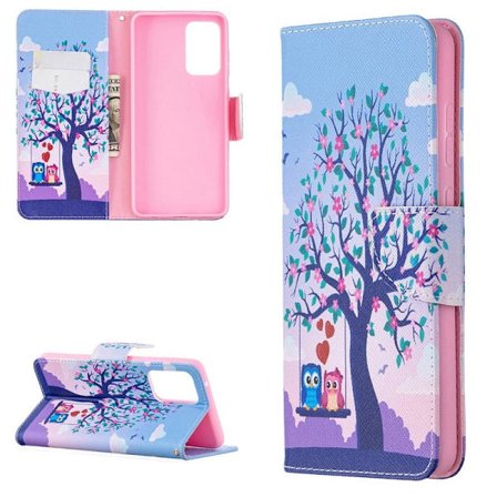 Lompakkokotelo Samsung Galaxy A23 - Pöllöt Keinussa