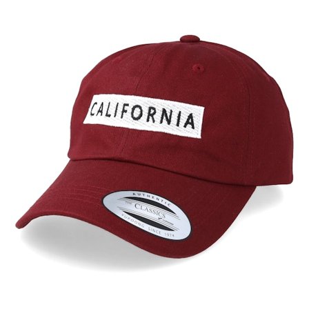 Iconic - Rød Kasket - California Maroon Adjustable @ Hatstore