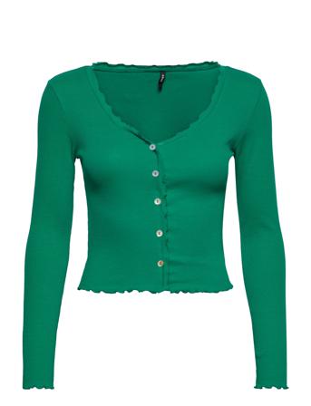 Onllaila L/S Button Top Jrs T-shirts & Tops Long-sleeved Grønn ONLY