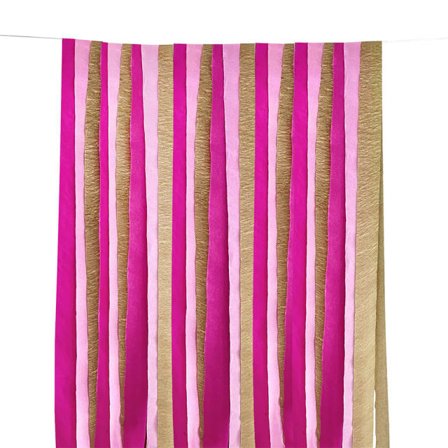 Design House 95 Backdrop streamers 12 stk rosa/guld/vit Partytillbehör Rosa ONESIZE