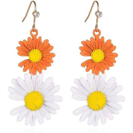 Korvakorut Seos Daisy Kesä Pieni Raikas Kaksiväriset Daisy Korvakorut Temperamentti Lon